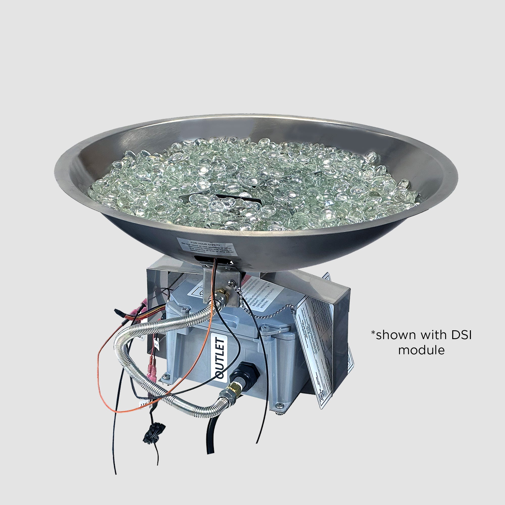 Crystal Fire Plus Round Gas Burner