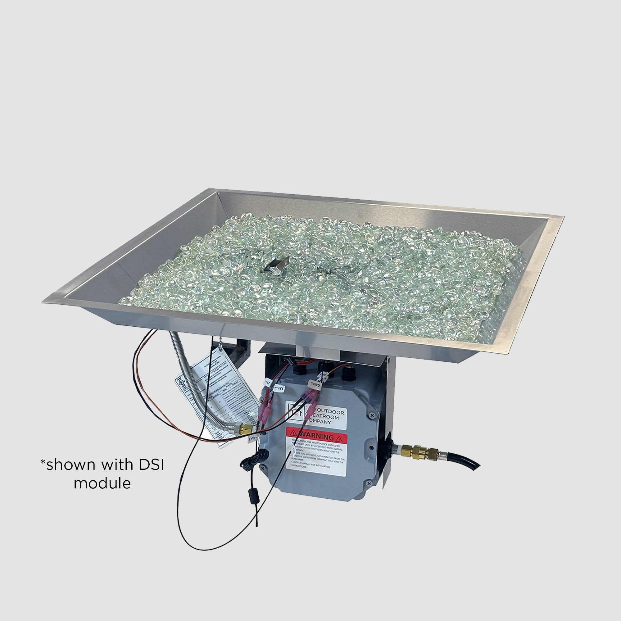 Crystal Fire Plus Square Gas Burner