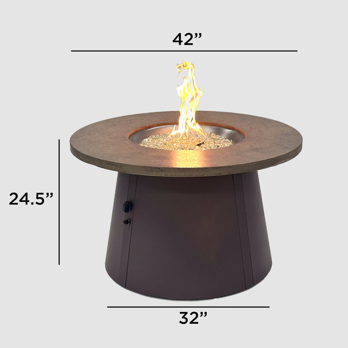 Cirvalo Round Gas Fire Pit Table