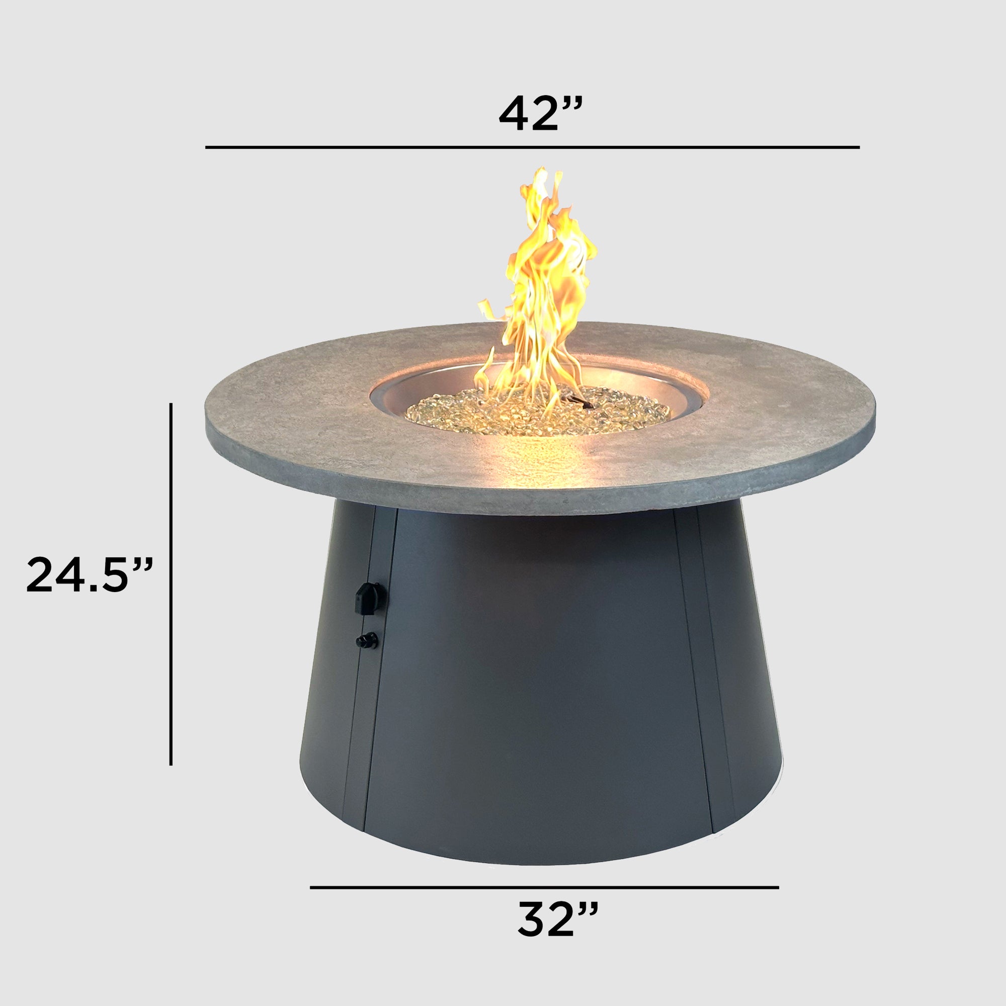 Cirvalo Round Gas Fire Pit Table