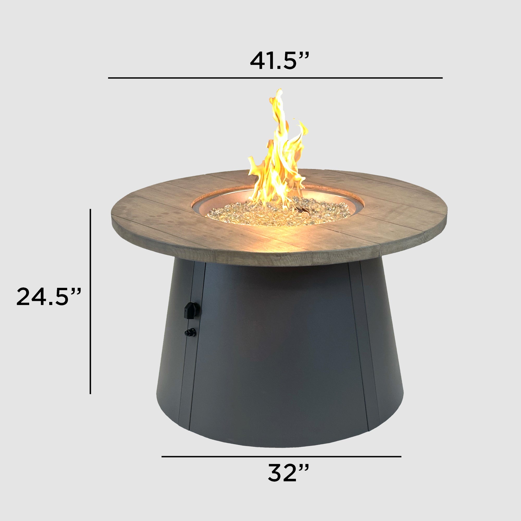 Cirvalo Round Gas Fire Pit Table