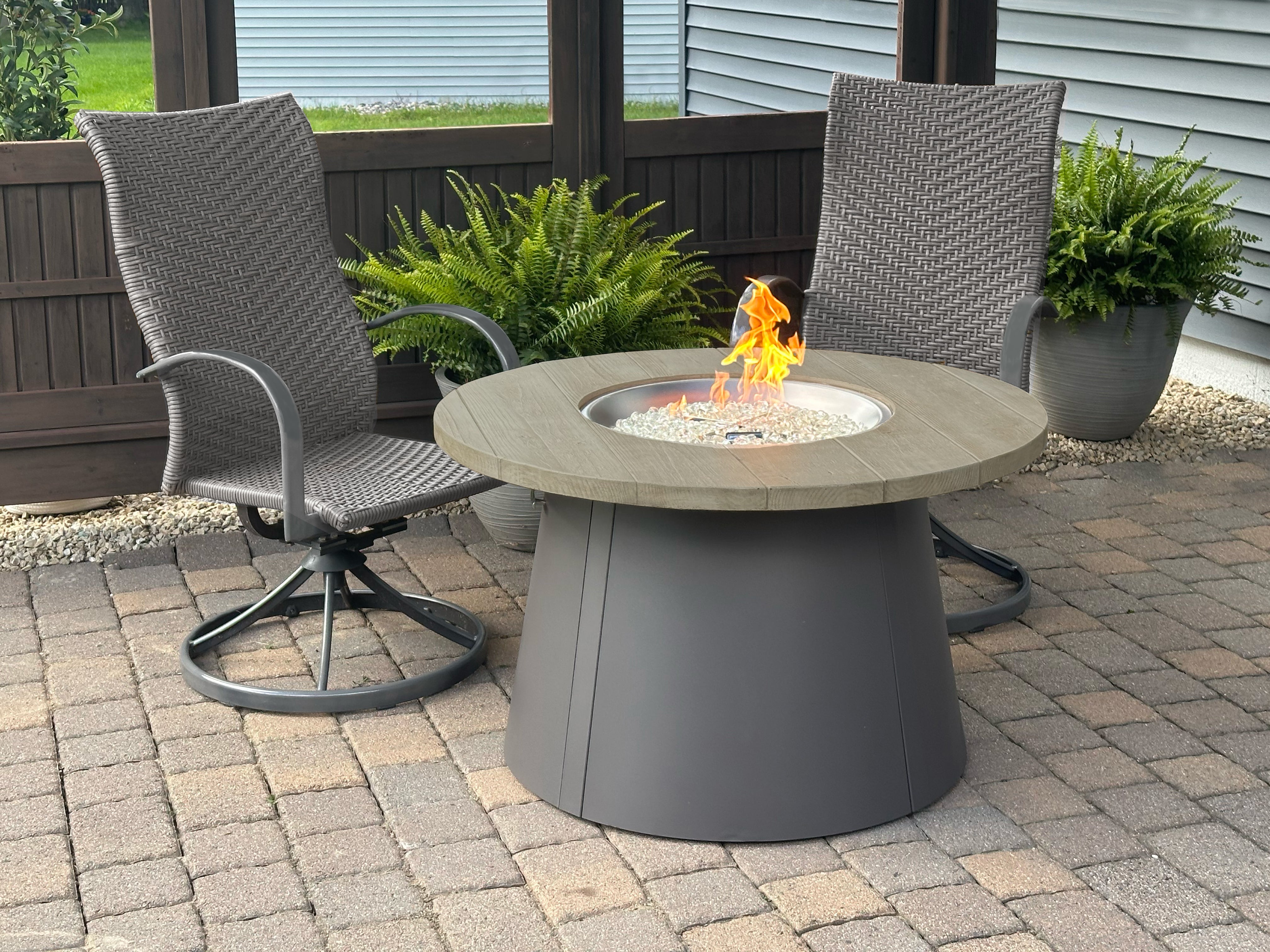 Cirvalo Round Gas Fire Pit Table