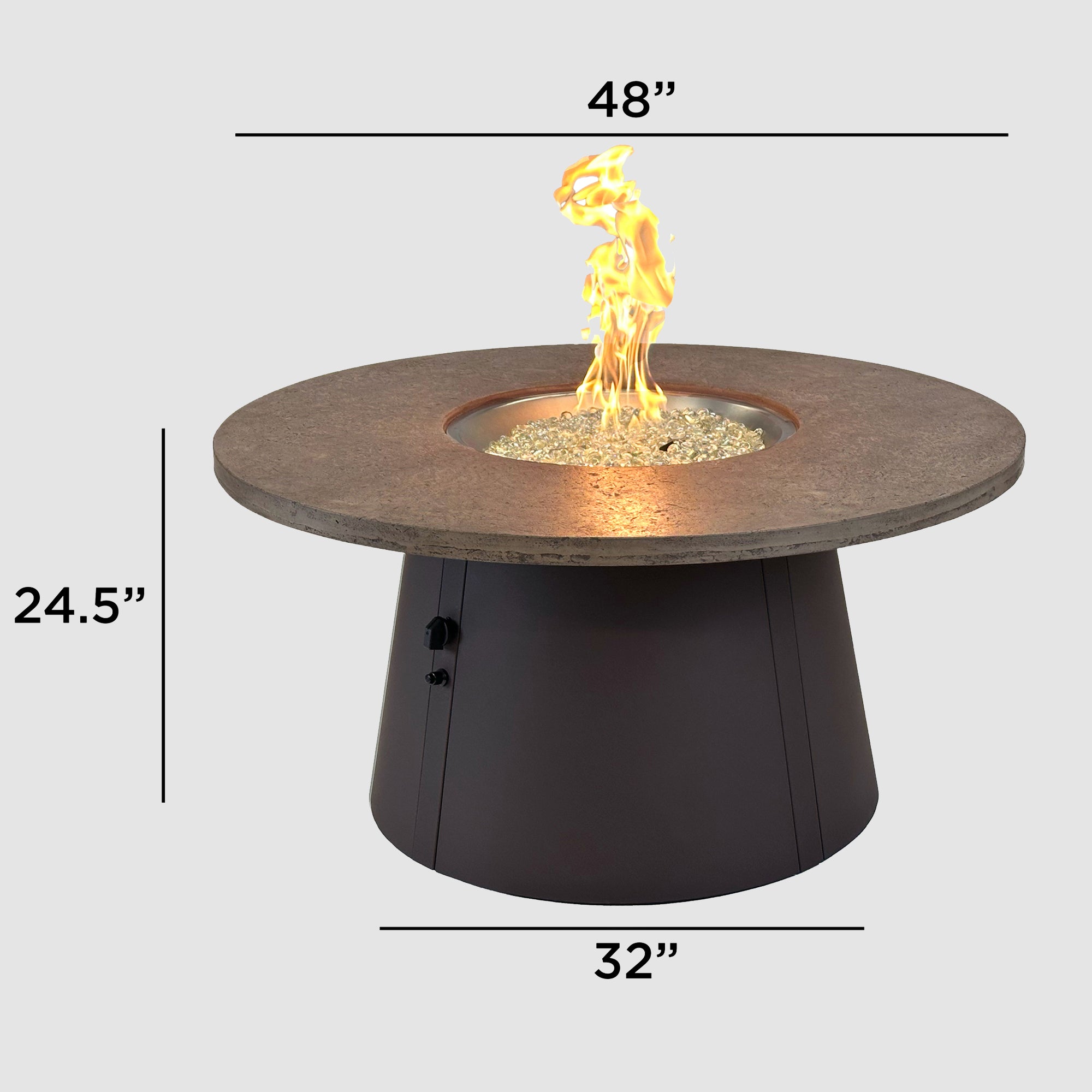 Cirvalo Round Gas Fire Pit Table