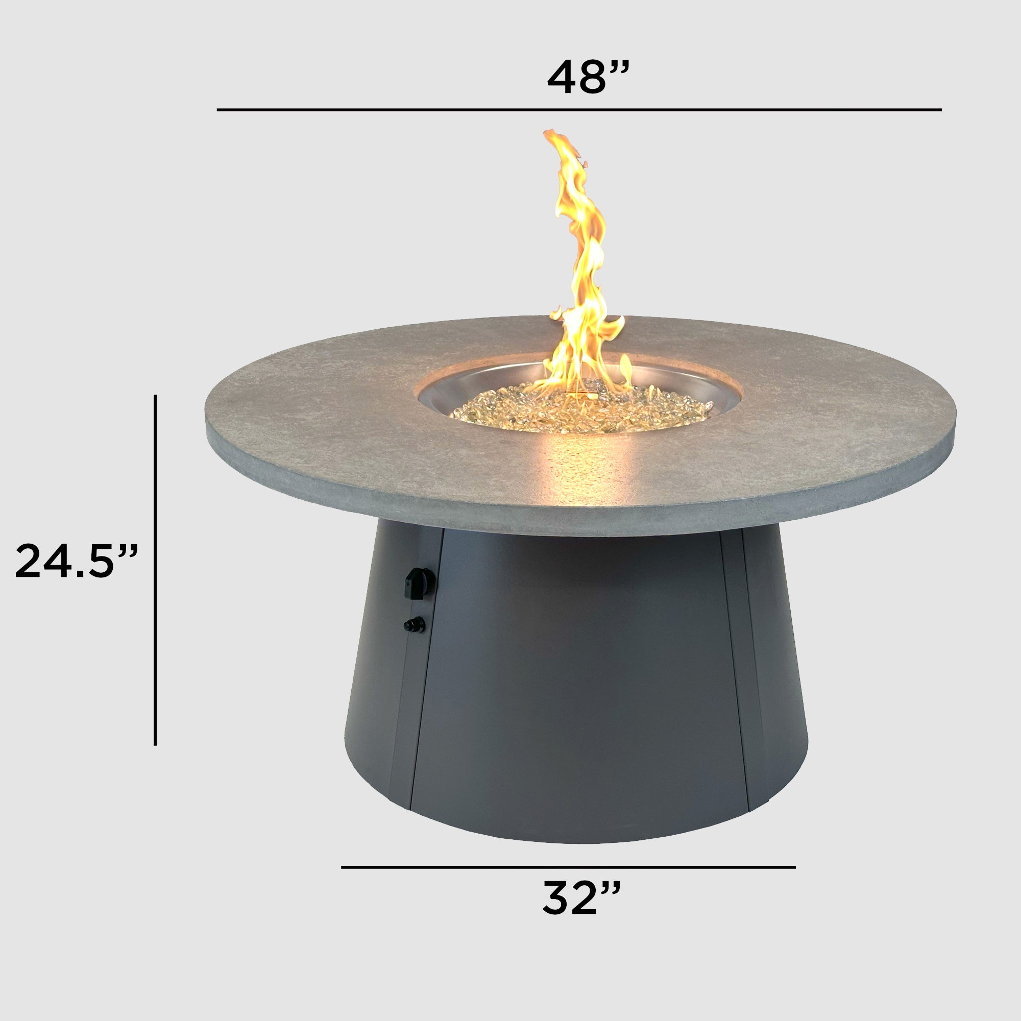 Cirvalo Round Gas Fire Pit Table