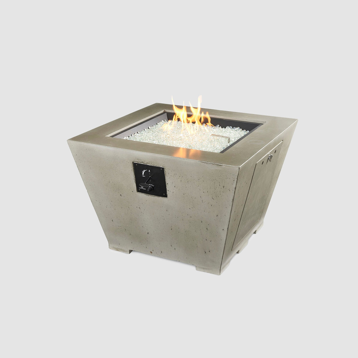 Cove Square Gas Fire Pit Bowl on a grey background