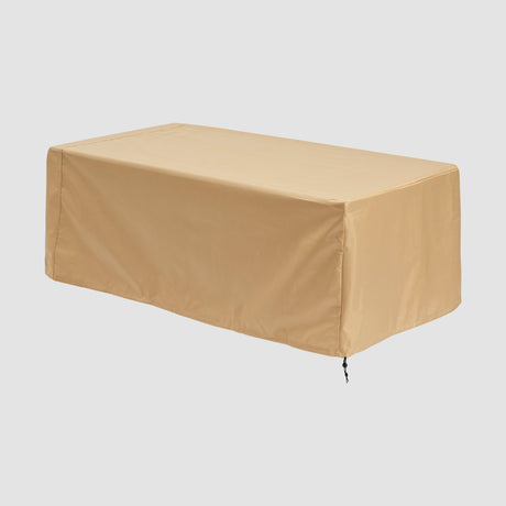 The Cove 72" Linear Fire Table Protective Cover on a grey background