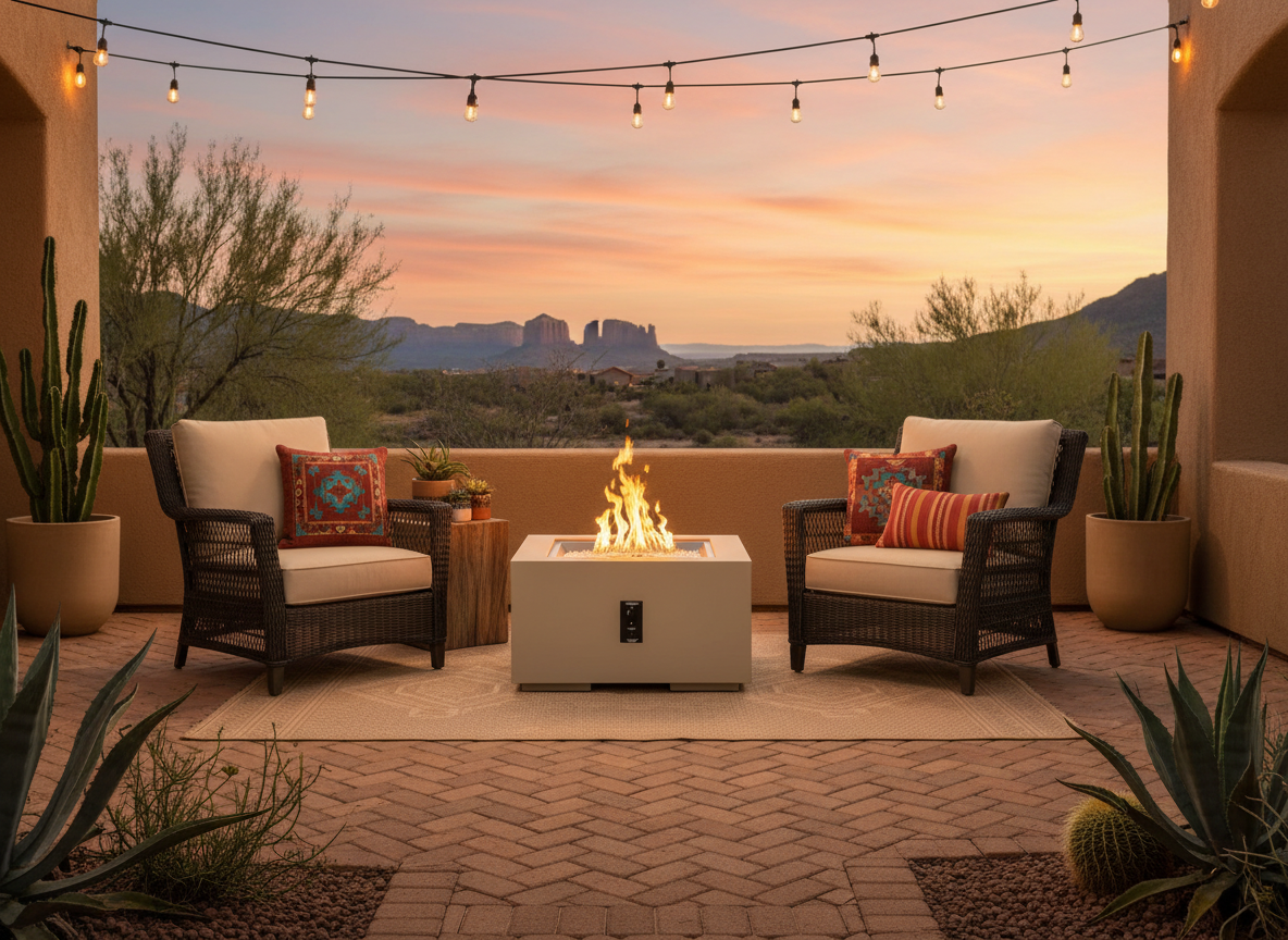 Cove Concrete Square Gas Fire Pit Table