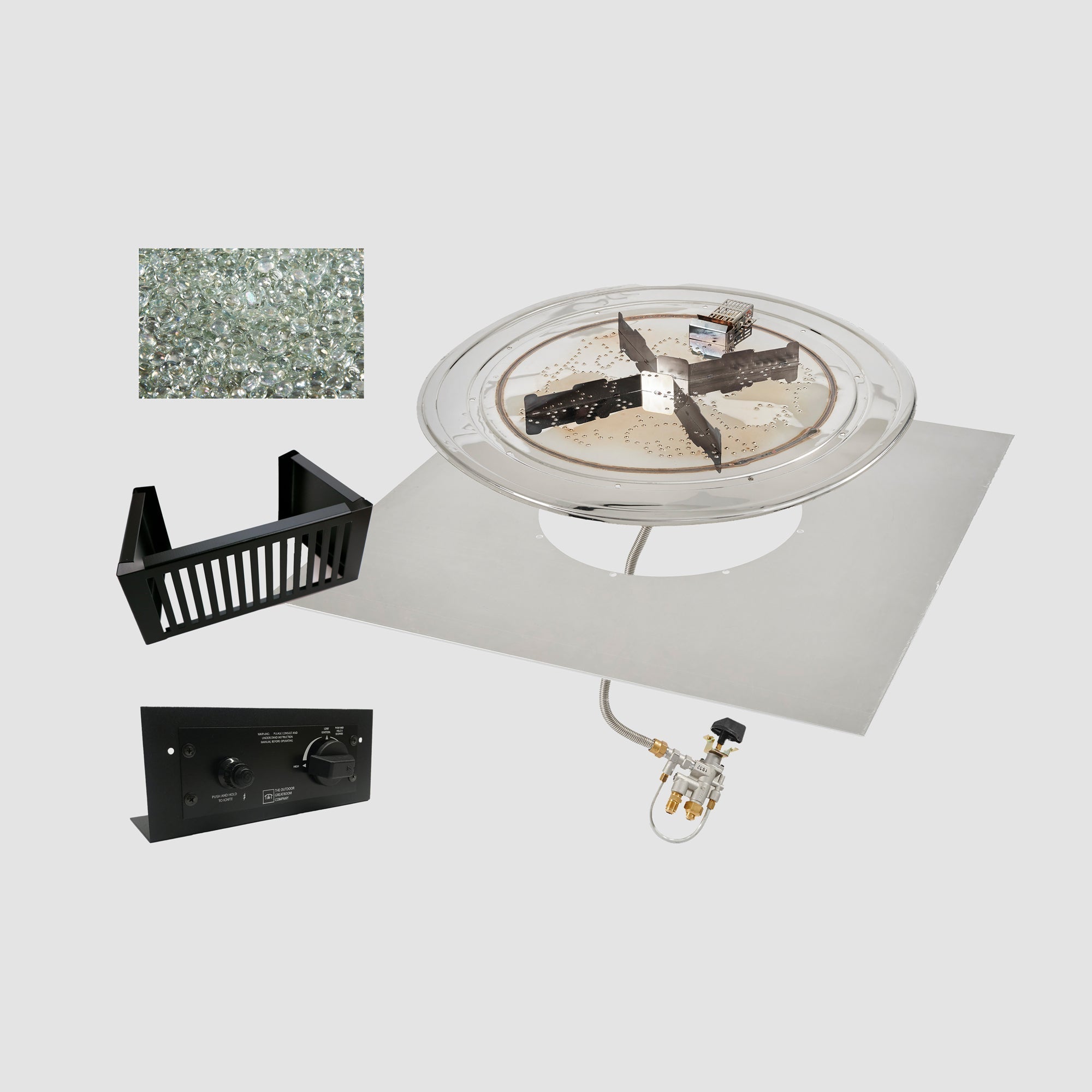 Do-it-Yourself Crystal Fire Plus Square Gas Burner Kit