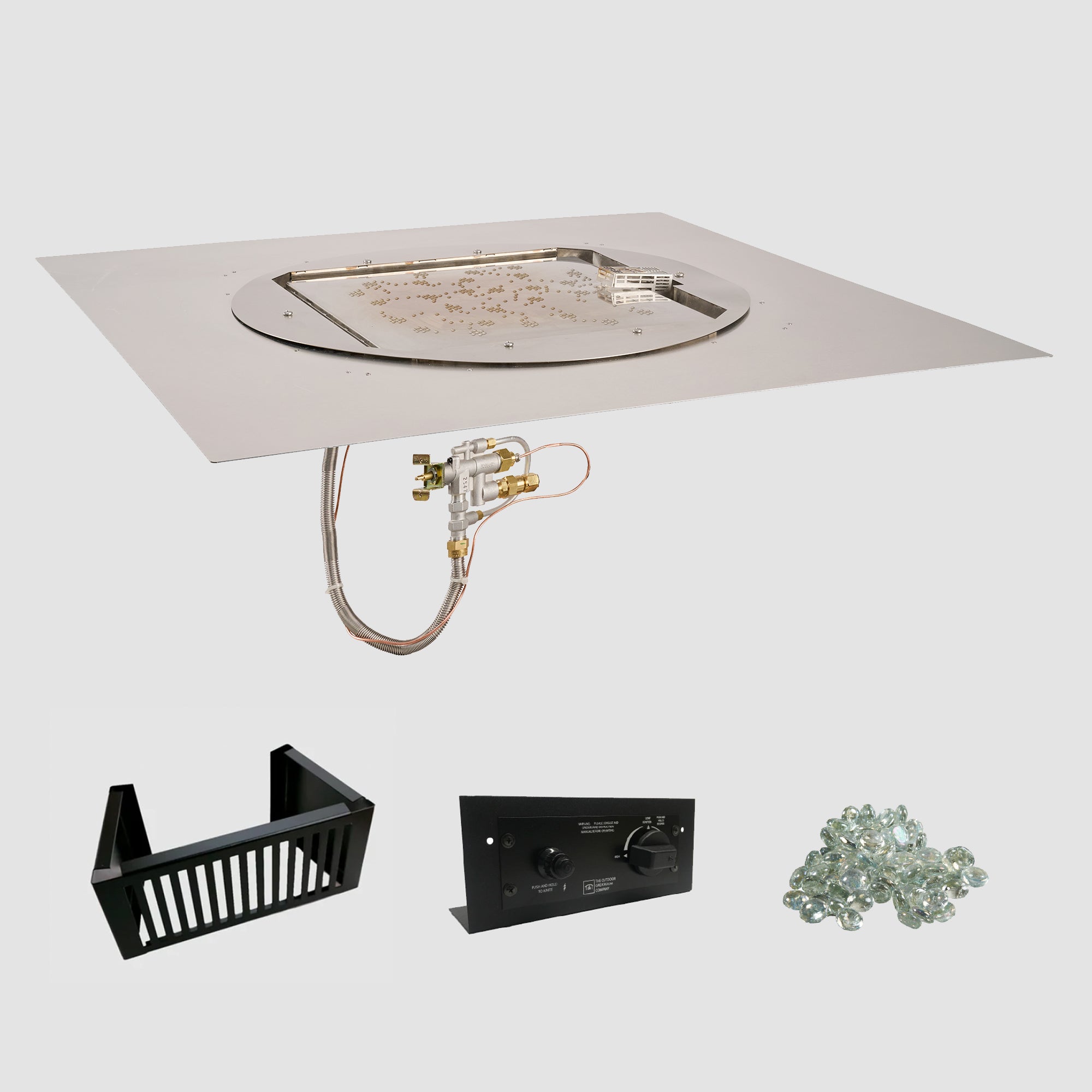 Do-it-Yourself Crystal Fire Plus Square Gas Burner Kit