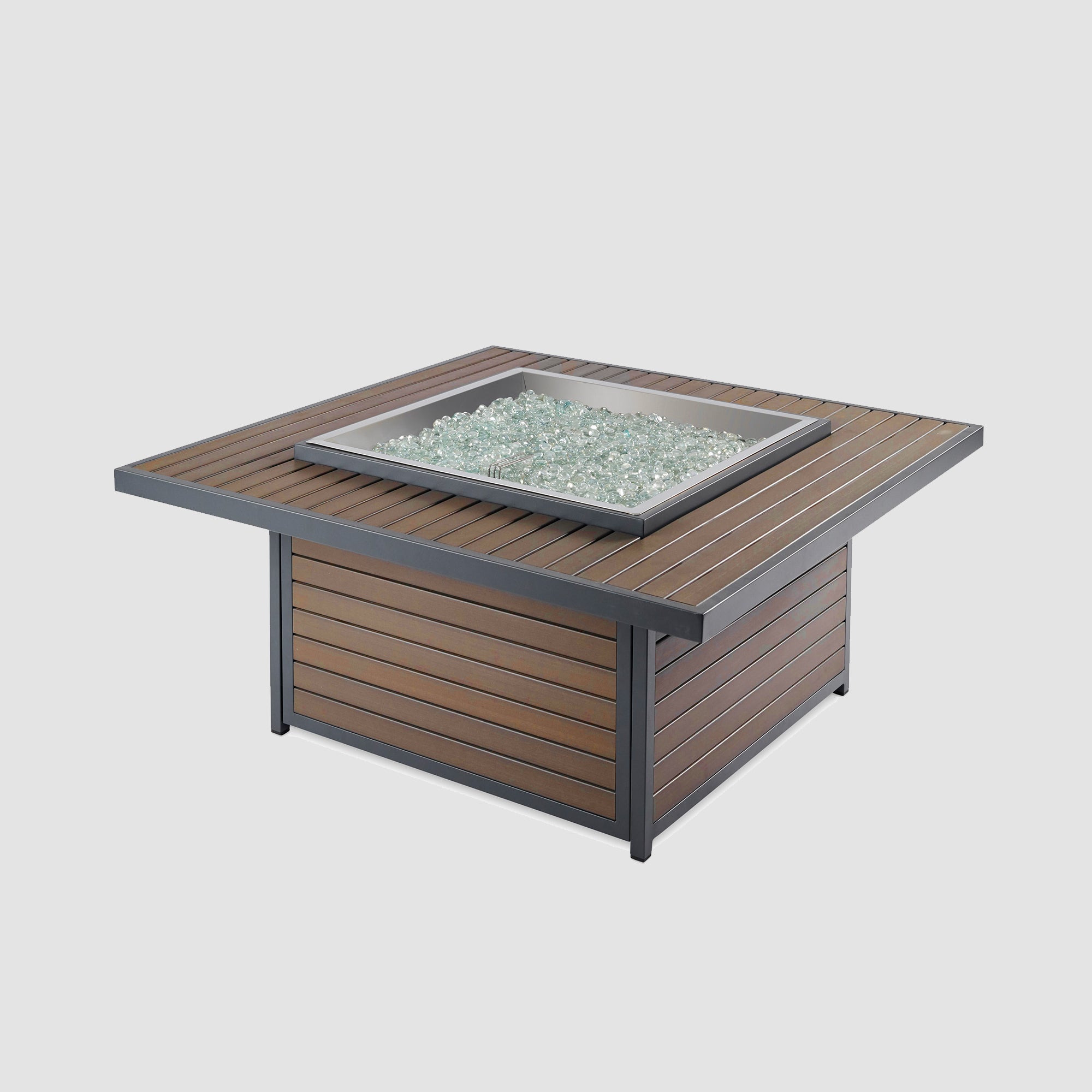 Kenwood and Brooks Square Chat Height Gas Fire Pit Table