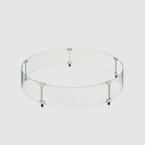 Round Glass Wind Guard | Outdoor GreatRooms