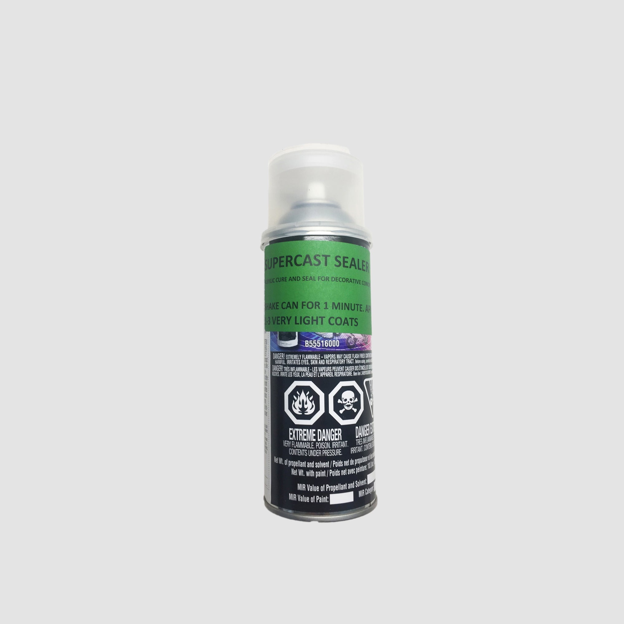 The Supercast Sealer Aerosol Spray on a grey background