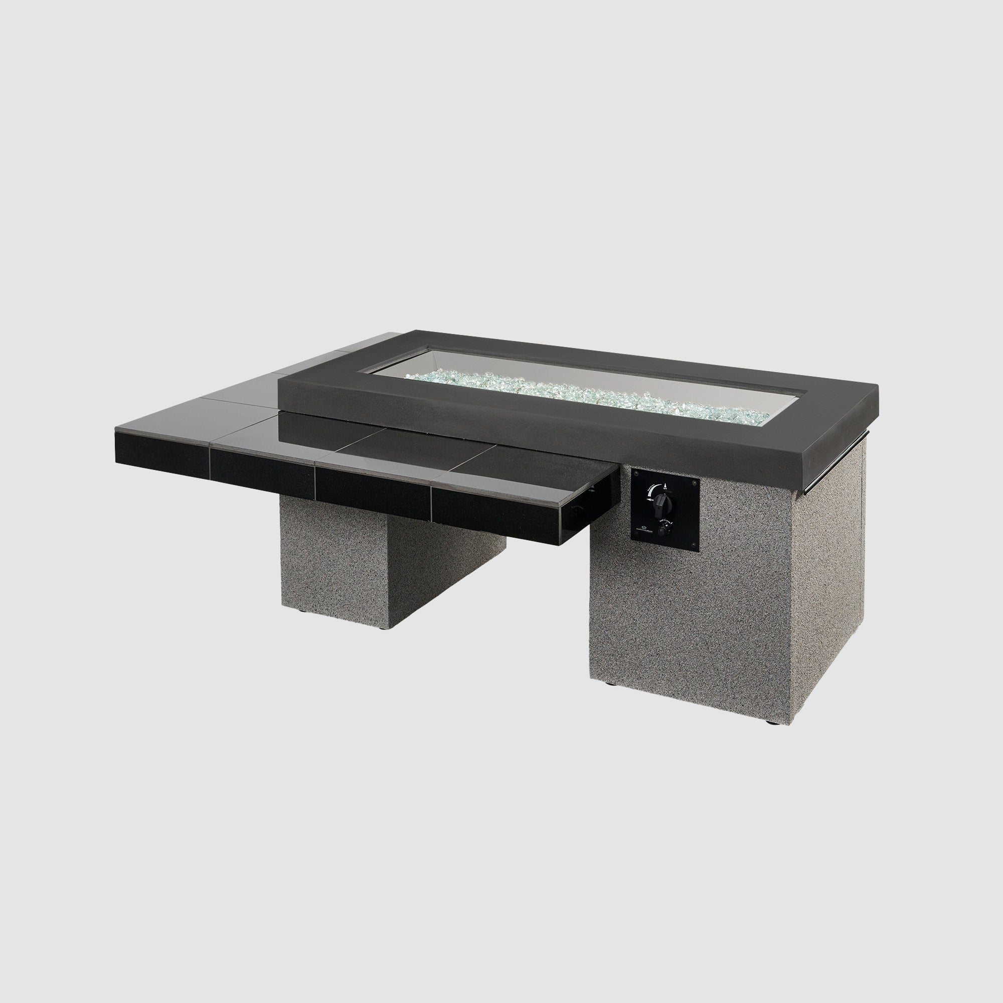 Uptown Black Linear Fire Pit Table
