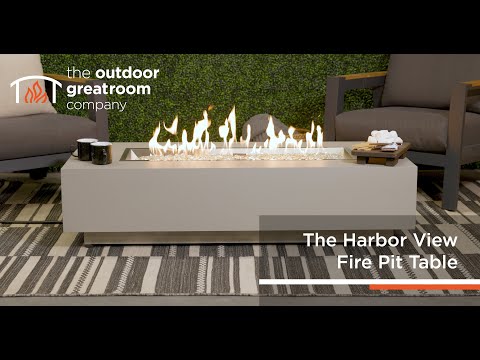 Harbor View Linear Gas Fire Pit Table