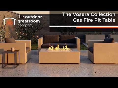 Vosera Linear Gas Fire Pit Table