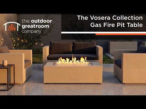 Vosera Linear Gas Fire Pit Table
