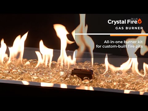 Crystal Fire Plus Linear Gas Burner Insert and Plate Kit